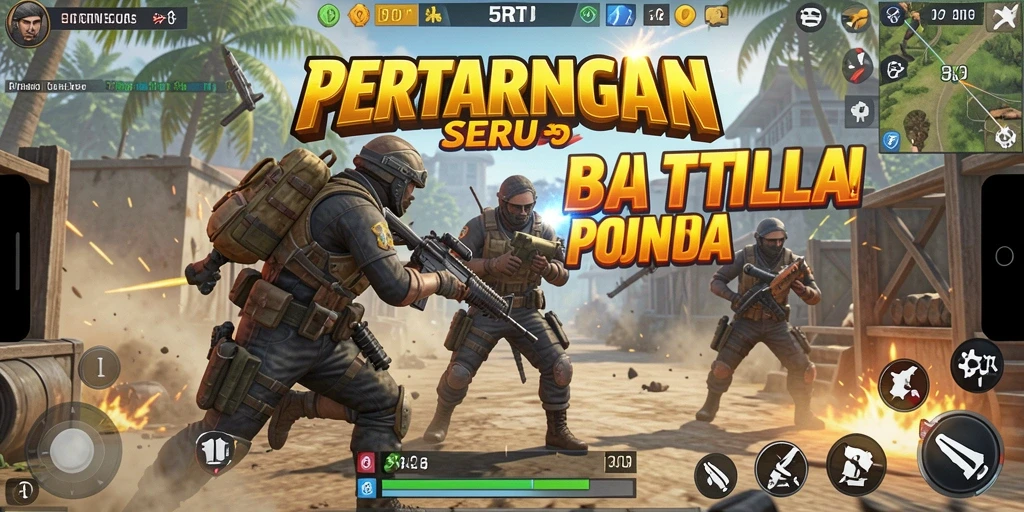 Tampilan gameplay seru di 5RT dengan aksi Battle Royale.