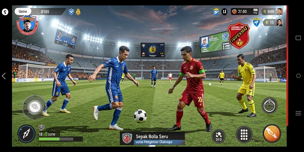 Screenshot gameplay 8180 yang menampilkan aksi menegangkan di lapangan.