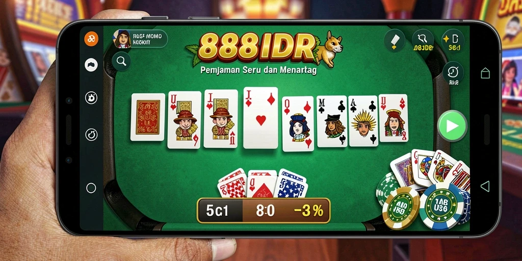 Tampilan menarik dari gameplay Domino di 888IDR.
