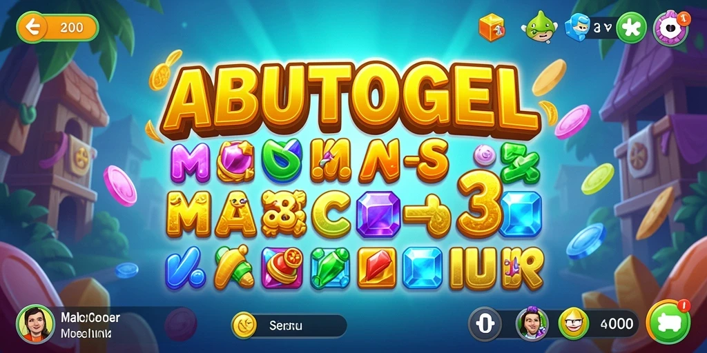 Gameplay seru ABUTOGEL di layar penuh warna.