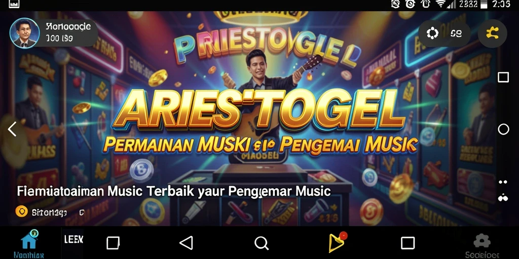 Screenshot gameplay ARIESTOGEL yang menampilkan pengalaman musik yang menyenangkan.