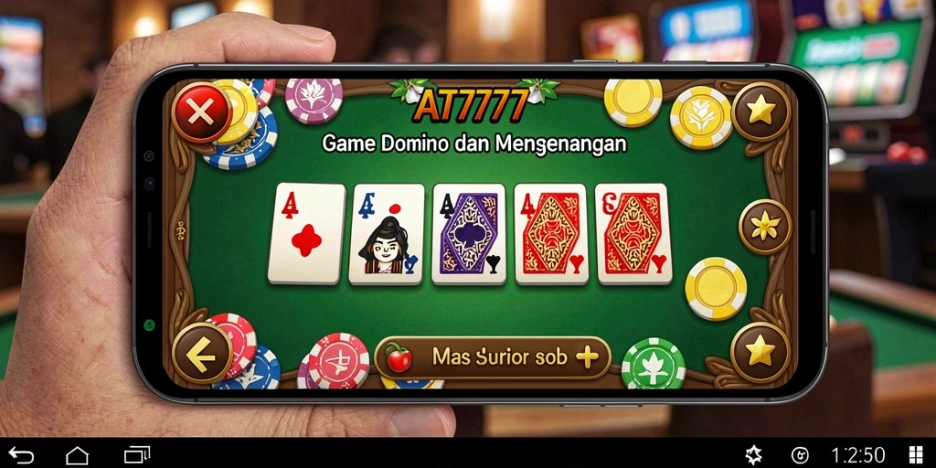 Tampilan gameplay Domino yang menarik dalam AT777.