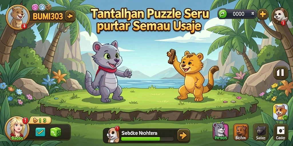 Tampilan gameplay menantang di BUMI303 dengan puzzle yang berwarna-warni.