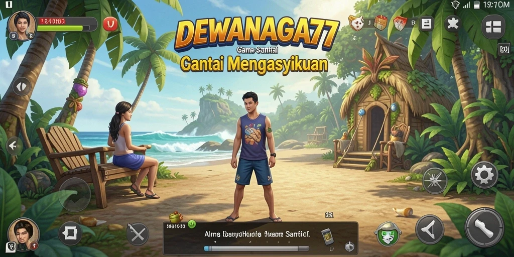 Tampilan gameplay DEWANAGA77 yang cerah dan menarik.