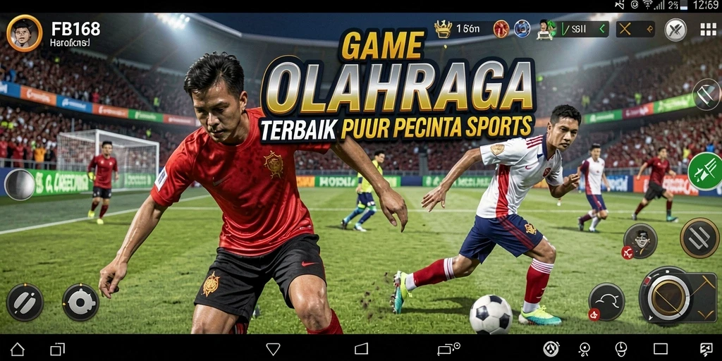 Tangkapan layar utama FB168 menunjukkan aksi gameplay olahraga yang mendebarkan.