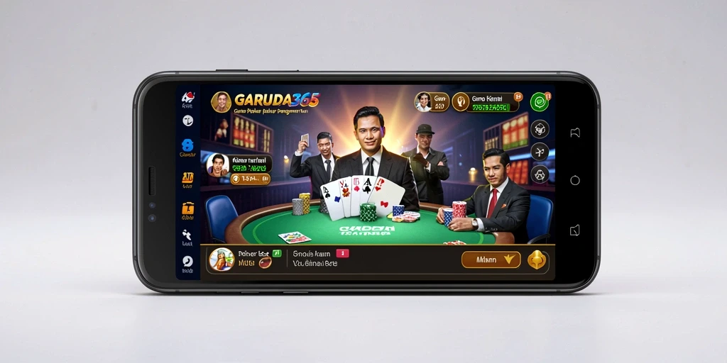 Screenshot GARUDA365 menampilkan gameplay poker yang seru dan interaktif.