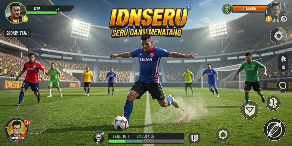 Screenshot IDNSERU menampilkan aksi seru dalam gameplay olahraga.