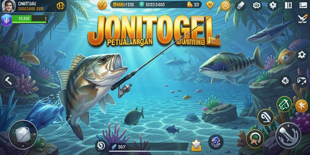 Tampilan gameplay memancing yang seru di JONITOGEL.