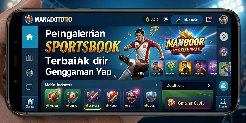 Tampilan aplikasi MANADOTOTO dengan antarmuka taruhan yang menarik.