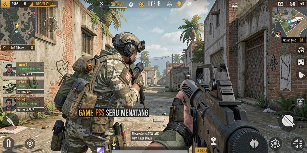 Tampilan gameplay dinamis dari SURGAPLAY yang menegangkan.