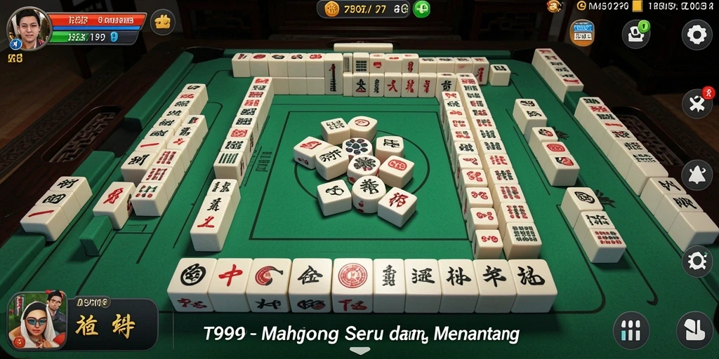 Tampilan gameplay menarik dari game Mahjong T9999.