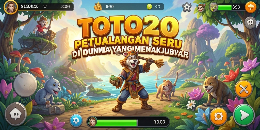 Screenshot TOTO20 menampilkan karakter utama yang berani menjelajahi hutan mistis.