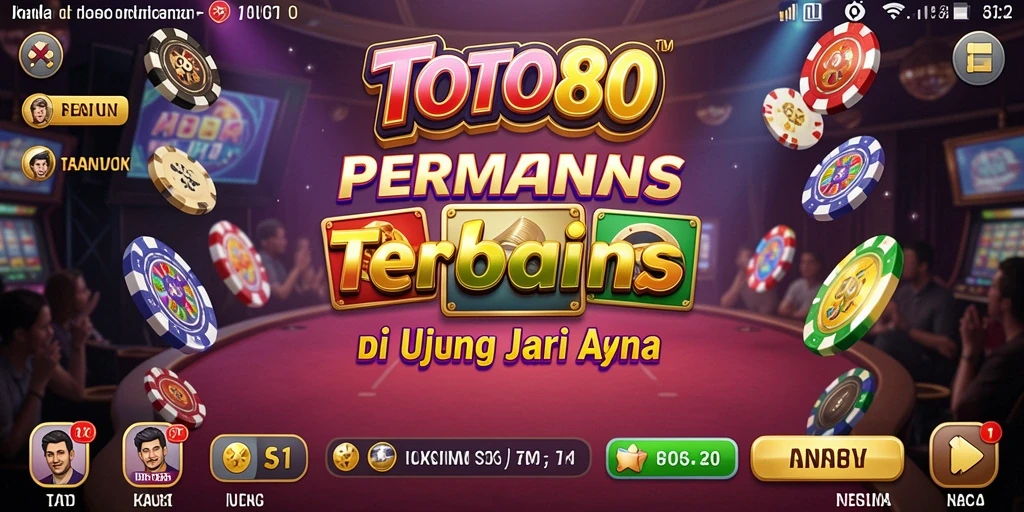 Screenshot utama TOTO80 yang menunjukkan gameplay Kasino yang mendebarkan.