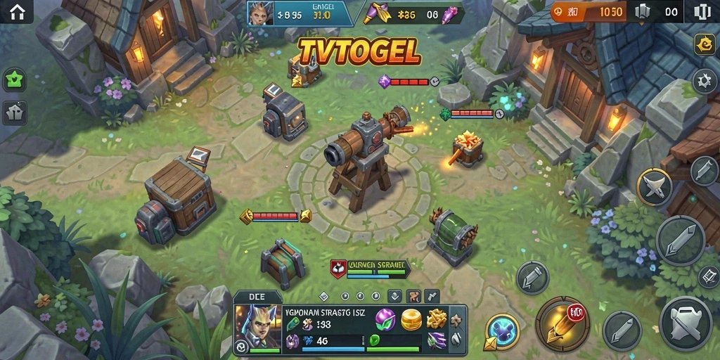 Screenshot gameplay SLG yang menampilkan aksi pertempuran di TVTOGEL.