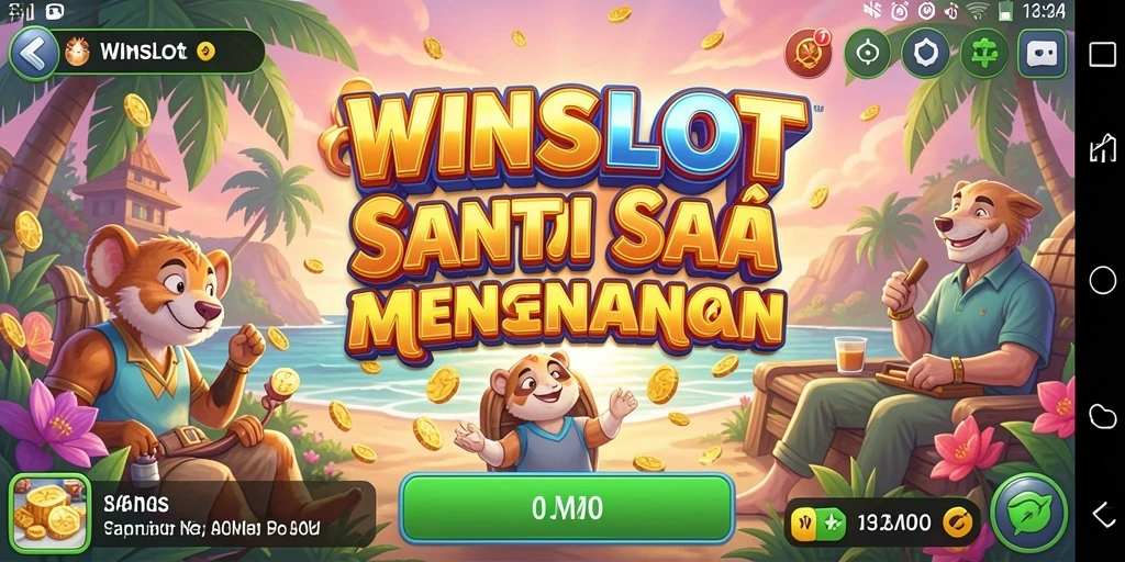Tampilan gameplay WINSLOT yang penuh warna dan ceria.