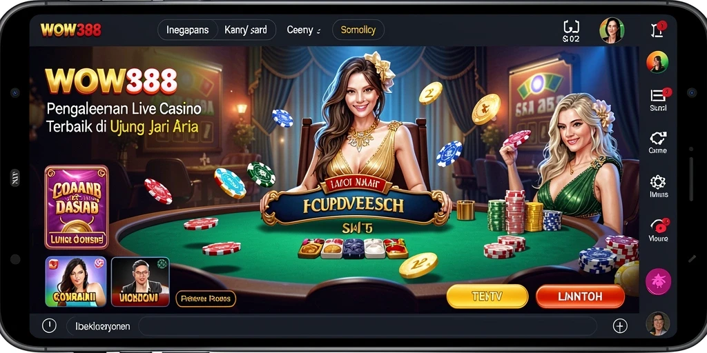 Tampilan gameplay Live Casino yang menarik dan mendebarkan.